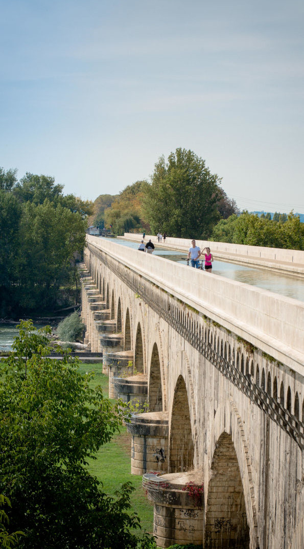 Pont-canal d'Agen - Canal des 2 Mers à Vélo © Christian Prêleur